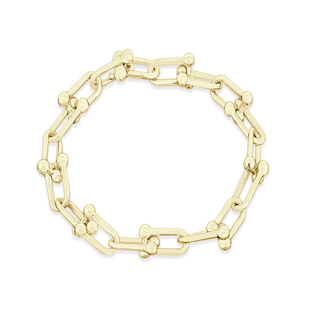 9ct gold sculptural bracelet