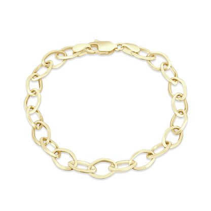 Oval link yellow gold bracelet