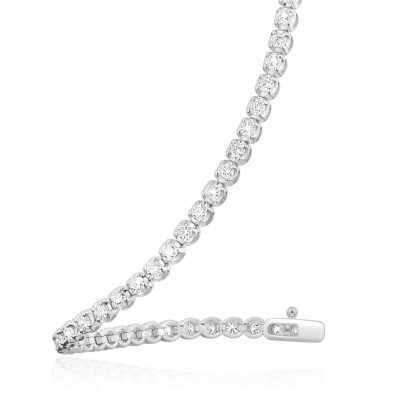 Classic white gold bracelet with F-VS diamonds