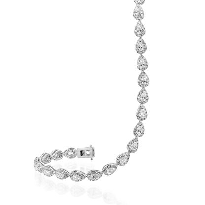 Pear Shaped Diamond Tennis Bracelet