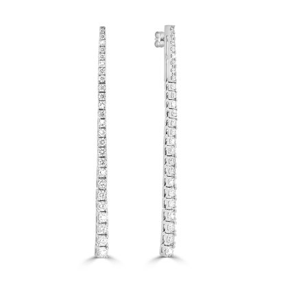 White gold and diamond drop earrings