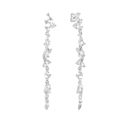 White gold drop earrings