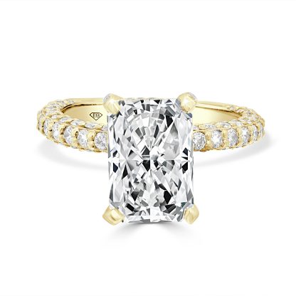 Luxury lab diamond engagement ring in gold