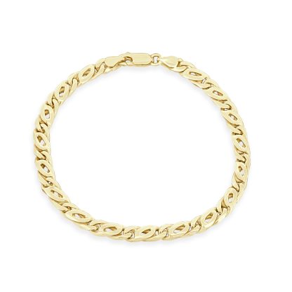 Polished yellow gold men’s bracelet