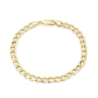 Polished 9ct gold bracelet