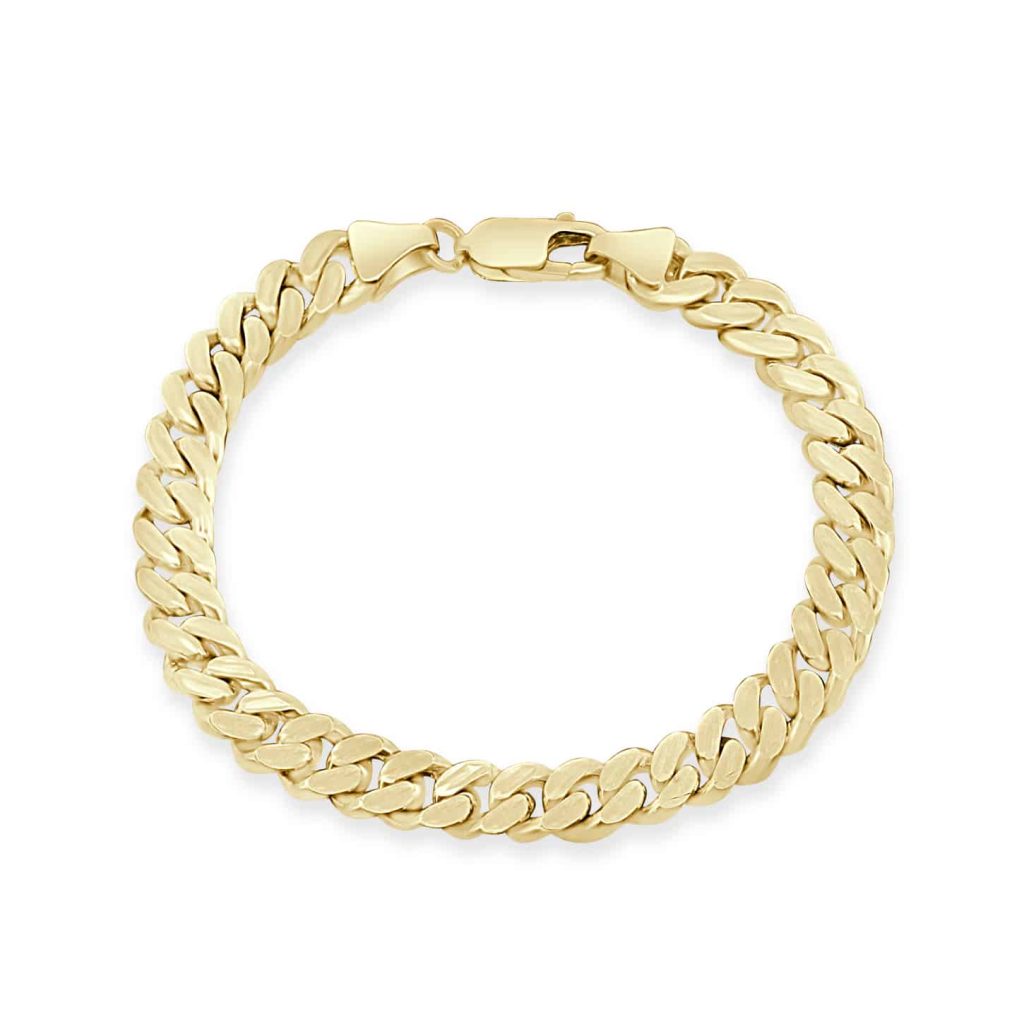 Men’s gold curb bracelet