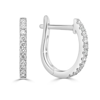 White gold diamond earring