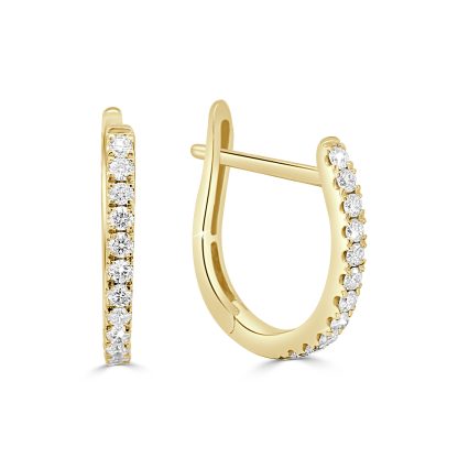 Lightweight diamond gold hoops