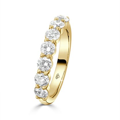 Gold wedding band natural diamonds