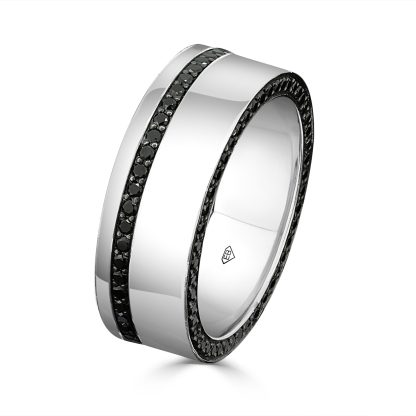 Men’s ring with black stones