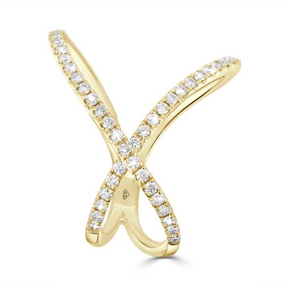 Diamond dress ring yellow gold