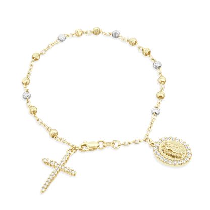 18ct gold rosary bracelet