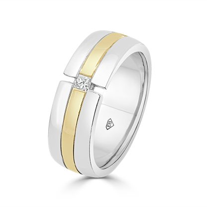 Men’s wedding ring two tone