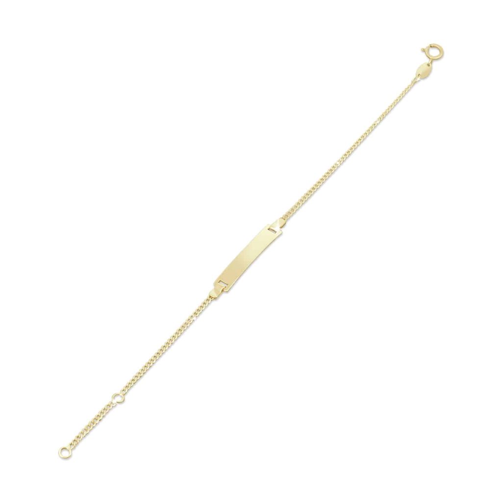18kt yellow gold ID bracelet