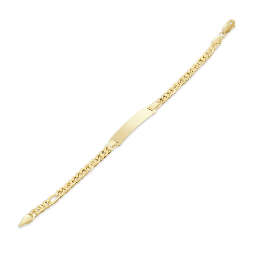 Personalised gold chain bracelet