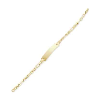 Rectangular link gold chain bracelet