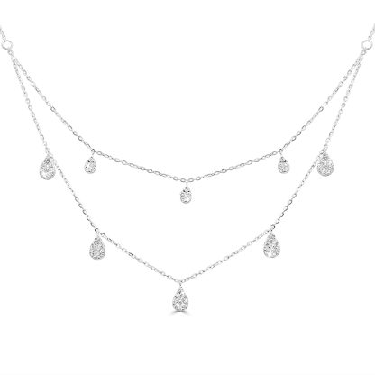 White gold diamond necklace