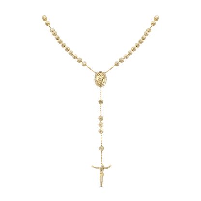 Gold rosary with diamonds