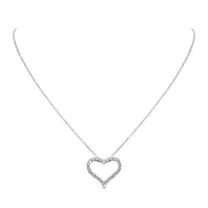 18kt heart diamond pendant