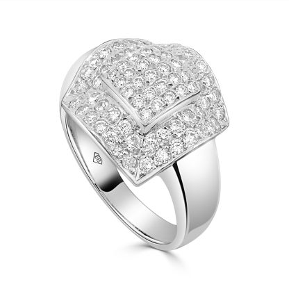 White gold diamond dress ring