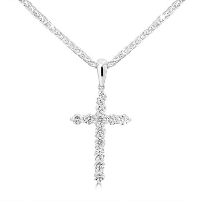 Gold diamond cross pendant
