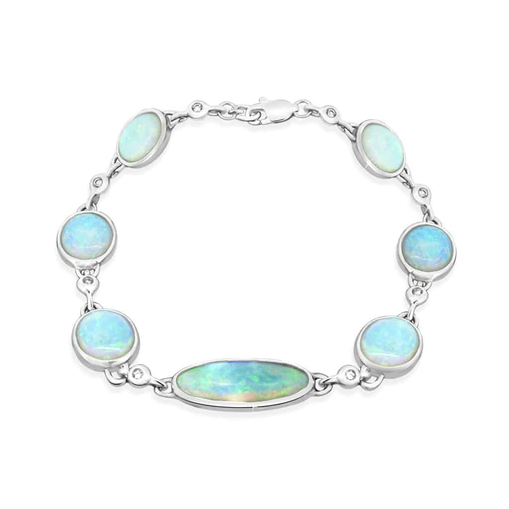 Opal bracelet with diamonds