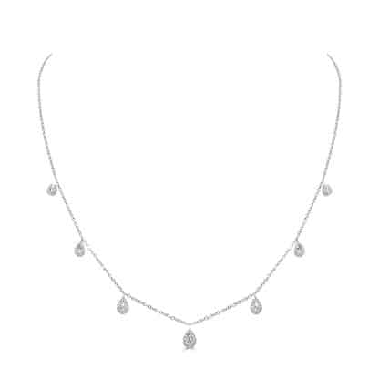Pear diamond teardrop chain
