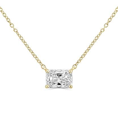 Lab Diamond Necklace in Yellow Gold