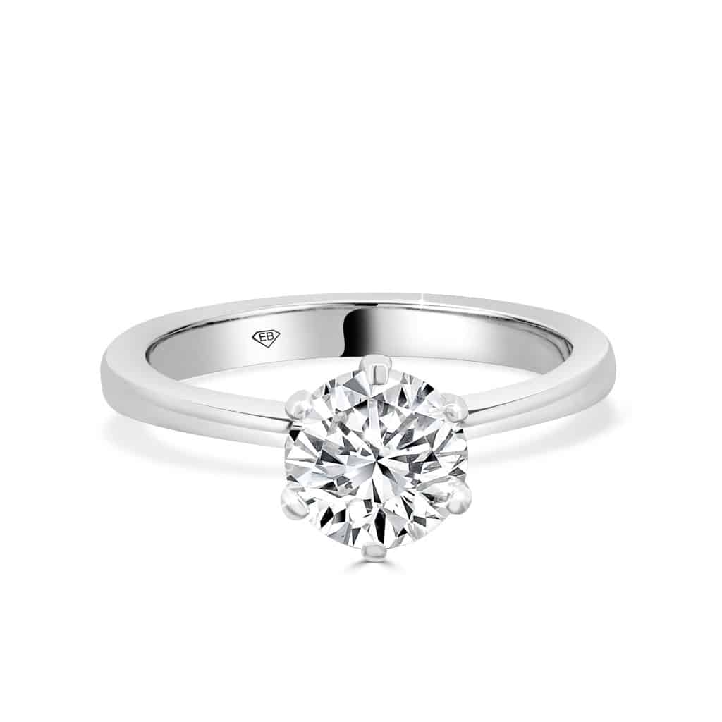 Lab diamond solitaire ring