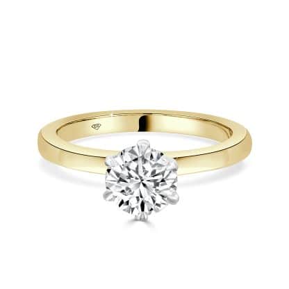 Two tone lab diamond ring