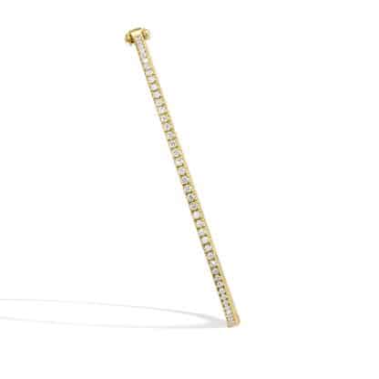 Yellow gold diamond bangle
