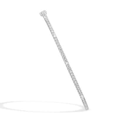 Diamond bangle in white gold