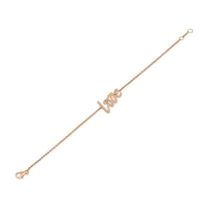 Rose gold love bracelet with diamonds