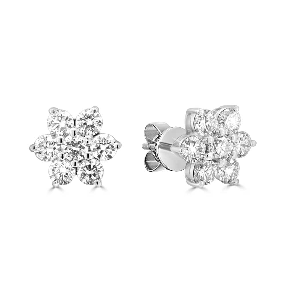 Sapphire halo stud earrings