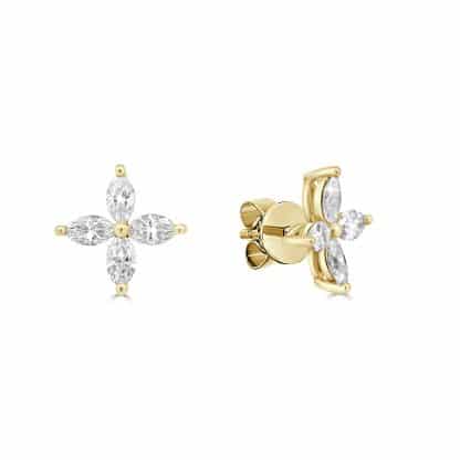 butterfly diamond stud earrings