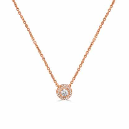 Rose gold diamond pendant
