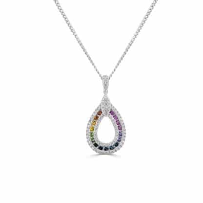 Sapphire and diamond pendant