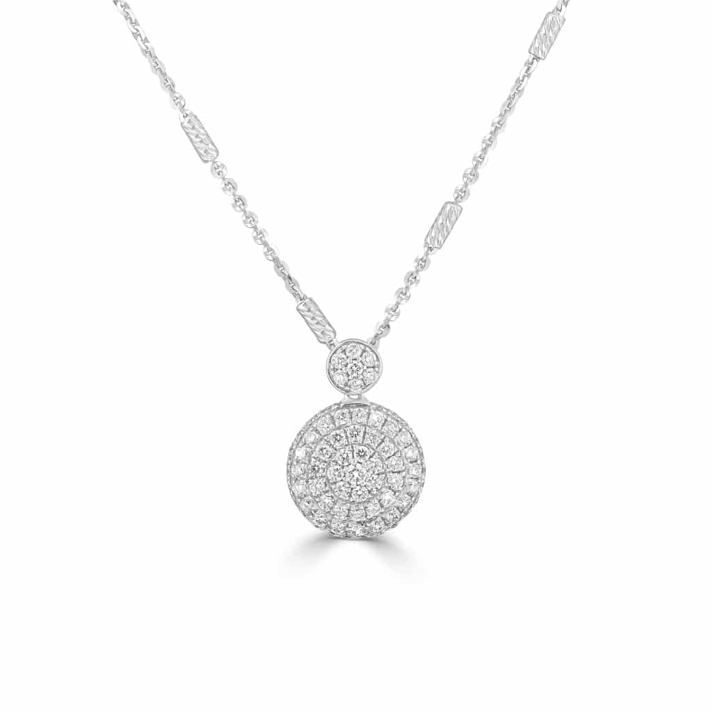 Circle diamond pendant