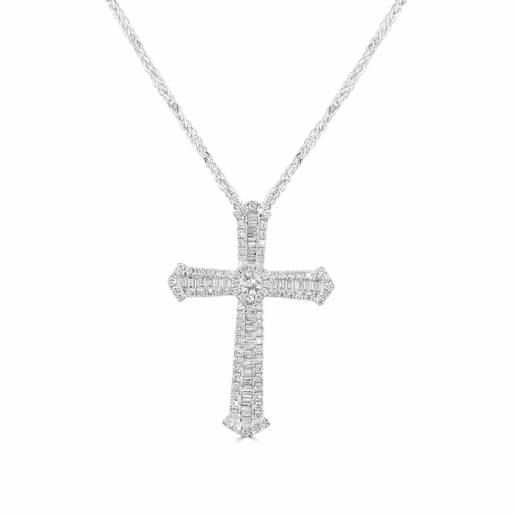 Diamond cross pendant