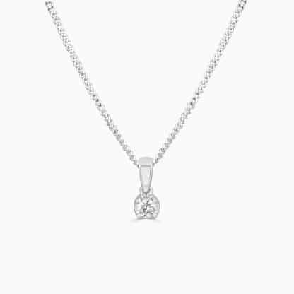 Diamond pendant solitaire round cut
