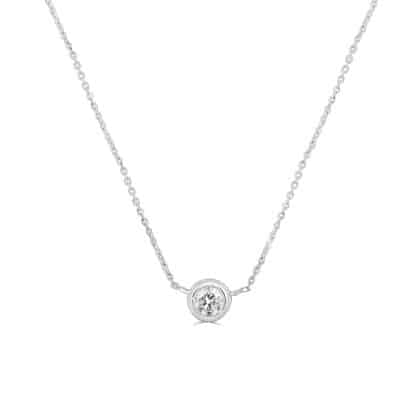 White gold diamond necklace