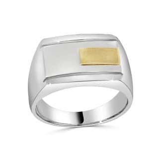 For the Modern Gentleman 9kt White & Yellow Gold BandTwo-tone men’s wedding band