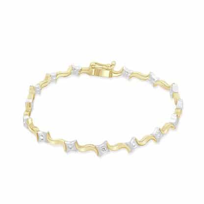 Two-tone gold diamond bracelet