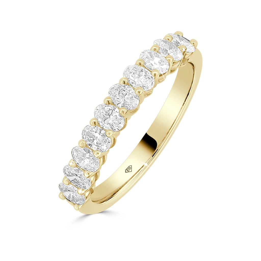 Lab Diamond wedding band gold