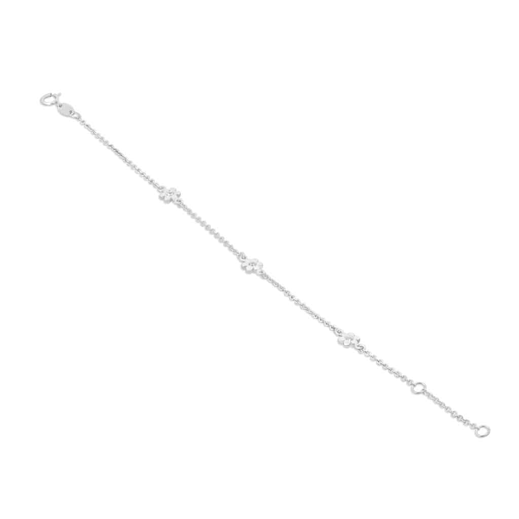 Flower chain bracelet gold
