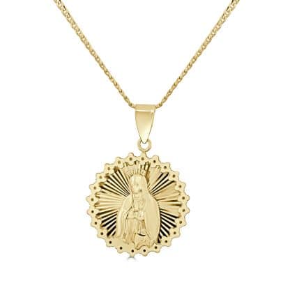 9kt gold Madonna medallion