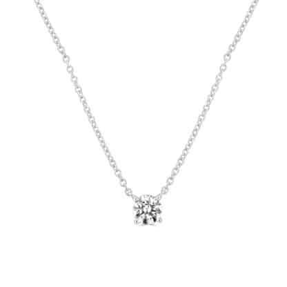 White gold diamond necklace