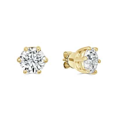Lab diamond stud earrings