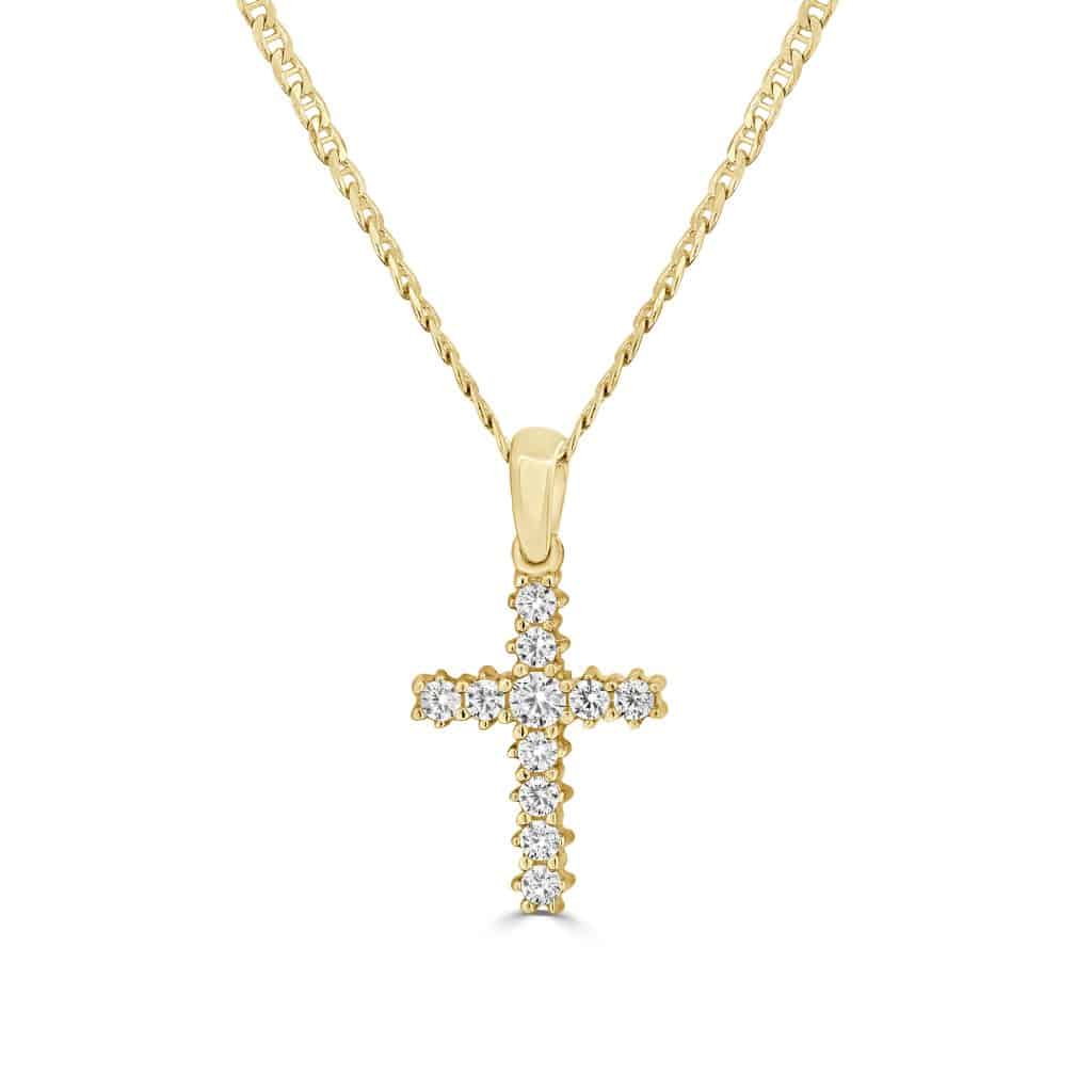 zirconia cross pendant