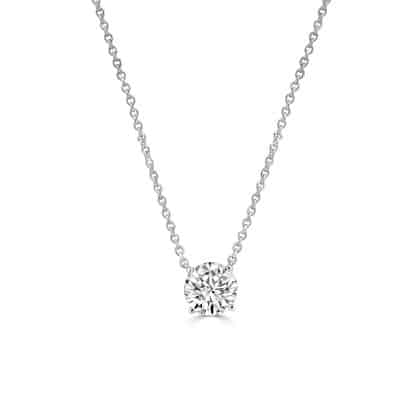 Lab diamond necklace white gold